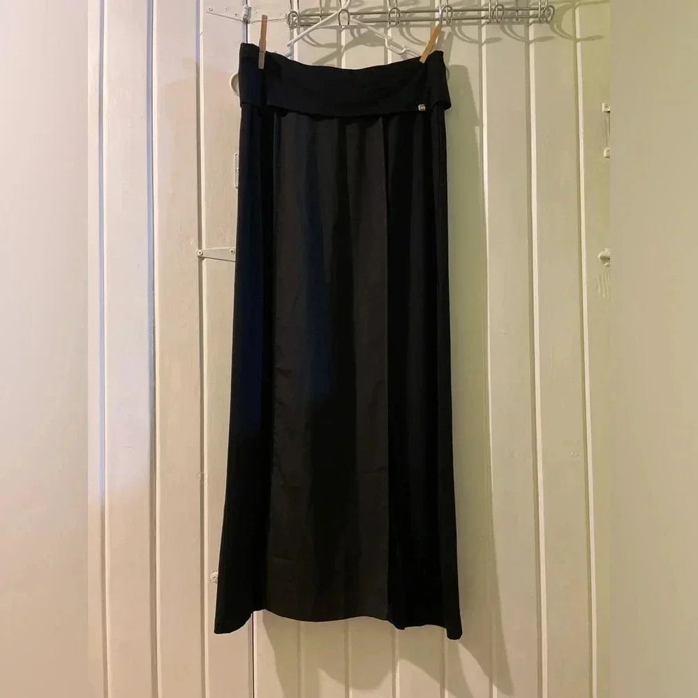 Calvin Klein foldover black maxi dress-medium NWT